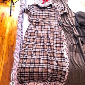 Plaid midi dress